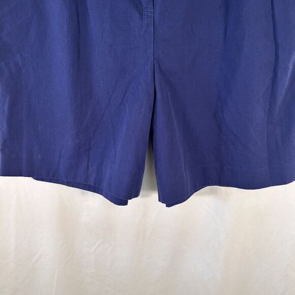Pendleton Shorts Women's 16 Solid Blue Chino Pockets 7" Inseam 100% Cotton - Picture 3 of 6